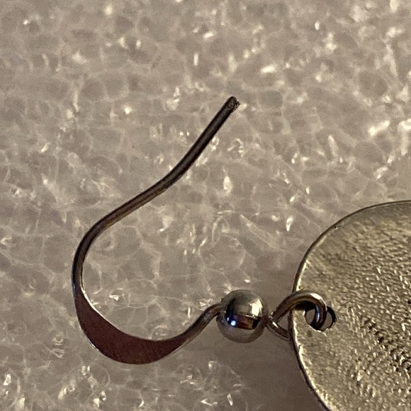 NWOT - Unique Spiral Zinc Alloy & Copper Oval French Hook Drop Pierced Earrings - Picture 4 of 9